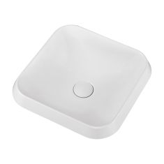 Marmy LEA beépíthető mosdó, 38x38 cm, öntött márvány, fényes fehér