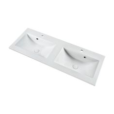 Marmy LISETTE öntött márvány beépíthető dupla mosdó, kétmedencés 120x45 cm (DD) 6 121 29 12 42 18