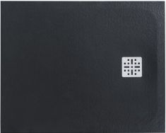 Marmy DOLOMITE szögletes, öntött márvány zuhanytálca, 100x120 cm, matt fekete 80 7852 10 12 54