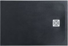 Marmy DOLOMITE szögletes, öntött márvány zuhanytálca, 100x140 cm, matt fekete 80 7911 10 14 54