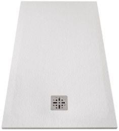 Marmy DOLOMITE szögletes, öntött márvány zuhanytálca, 80x140 cm, matt fehér 80 7641 80 14 50