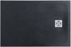 Marmy DOLOMITE szögletes, öntött márvány zuhanytálca, 80x140 cm, matt fekete 80 7641 80 14 54