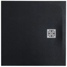 Marmy DOLOMITE szögletes, öntött márvány zuhanytálca, 80x80 cm, matt fekete 80 7638 80 80 54