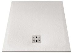 Marmy DOLOMITE szögletes, öntött márvány zuhanytálca, 90x100 cm, matt fehér 80 7850 90 10 50