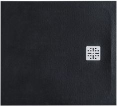 Marmy DOLOMITE szögletes, öntött márvány zuhanytálca, 90x100 cm, matt fekete 80 7850 90 10 54