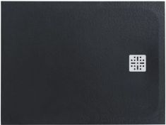 Marmy DOLOMITE szögletes, öntött márvány zuhanytálca, 90x120 cm, matt fekete 80 7643 90 12 54