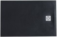 Marmy DOLOMITE szögletes, öntött márvány zuhanytálca, 90x140 cm, matt fekete 80 7853 90 14 54