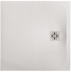 Marmy DOLOMITE szögletes, öntött márvány zuhanytálca, 90x90 cm, matt fehér 80 7642 90 90 50