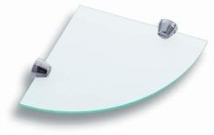 Novaservis METALIA 3 sarok üvegpolc, tiszta üveg, vastagsága 0.6 cm, r24 cm, króm 6335,0