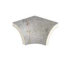 MISTERY GREY 117 4x4 Domború alsó sarokelem Rosagres