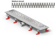 Mofém LINEAR MLP-850 M padlóösszefolyó, médium ráccsal, padló 501-0004-01