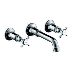 Hansgrohe AXOR MONTREUX 3-lyukú mosdó falba építhető csaptelep, szálcsiszolt nikkel 16532820