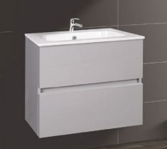 Wellis ELOIS 60 2 fiókos mosdószekrény 59x45x55 cm, szürke 17020516-533