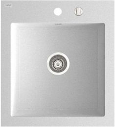 Marmorin NERO 55 egymedencés gránit mosogató, fehér 714103006