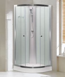 Niagara Wellness NICOLE WHITE íves zuhanykabin, átlátszó/króm, 90x90x208 cm 399-300
