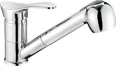 Ferro PADWA mosogató csaptelep, kihúzható zuhanyfejes, króm BTP8