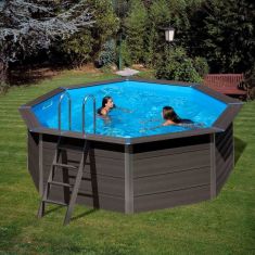 PONTAQUA kerek kompozit medence, 410x124 cm, homokszűrős vízforgatóval FFA 914