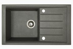 Marmorin PROFIR egymedencés gránit mosogató, csepegtetővel, fekete 160113002