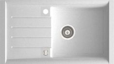 Marmorin PROFIR egymedencés gránit mosogató, csepegtetővel, fehér 160113006