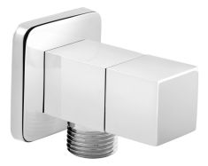 Ferro QUADRO sarokszelep G1/2x3/8, kerámiabetéttel, rozetta, króm Z293