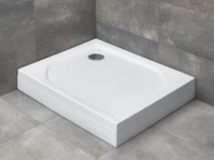 Radaway DELOS D szögletes, akril zuhanytálca, szifonnal, balos, 80x75x14 cm 4D87514-03L