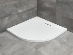 Radaway GIAROS A íves, műmárvány zuhanytálca, padlósíkra építhető, szifonnal, 90x90 cm MKGA9090-03