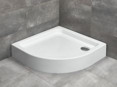 Radaway LAROS A íves, akril zuhanytálca, lábakkal, szifonnal, 85x85 cm SLA8585-01