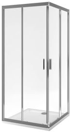 Excellent SERIA 201 szögletes zuhanykabin, 80x80x190 cm, edzett üveg, átlátszó/króm KAAC.1802.800