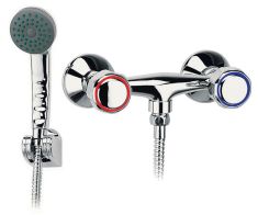 Ferro STANDARD fali zuhany csaptelep, zuhanyszettel, króm BST77