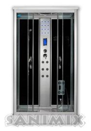 Sanimix szögletes hidromasszázs zuhanykabin, 120x80x222 cm, elektronikával 22.8707