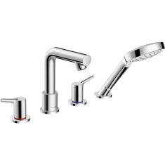 Hansgrohe TALIS S 4-lyukú peremre szerelhető kétkaros kádtöltő csaptelep 72418000