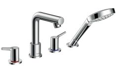 Hansgrohe TALIS S 4-lyukú peremre szerelhető kétkaros kádtöltő csaptelep 72419000