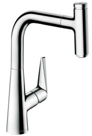 Hansgrohe Talis Select S mosogató csaptelep 220, kihúzható zuhanyfejjel, króm 72822000