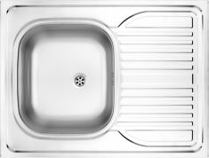 Deante TANGO egymedencés mosogató, csepegtetővel, rozsdamentes, 80x60x15 cm, szatén hatású ZM60110