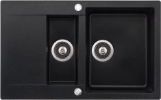 Teka CLIVO 60 BT-Q gránit mosogató, metál fekete, 80x49,5 cm 40148020