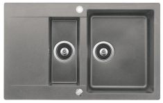 Teka CLIVO 60 BT-Q gránit mosogató, metál szürke, 80x49,5 cm 40148021