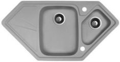 Marmorin TORRO egymedencés gránit mosogató, gyümölcsmosóval csepegtetővel, szürke 220613003