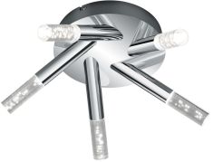 Trio BOLSA mennyezeti LED lámpa, d41.5 cm, króm, fém/akril, SMD, 5x3.2W 682410506