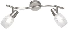 Trio COLMAR spot lámpa, 39x19 cm, matt nikkel/transparent, E14, 2x28W, R80022007