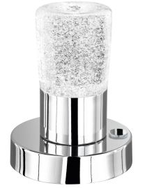 Trio CRISTO asztali LED lámpa, króm-átlátszó üveg, 4 Level touch, SMD, 1x4.5W 529690100