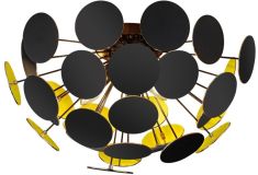 Trio DISCALGO mennyezeti lámpa, d54 cm, matt fekete, E14, 3x40W 609900332