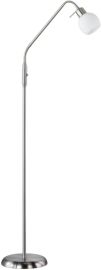 Trio FREDDY LED állólámpa, E14, 1x4W, matt nikkel-fehér 424810107