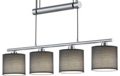 Trio GARDA függőlámpa, fém/textil, matt nikkel-szürke, E14, 4x40W 305400411