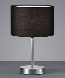 Trio HOTEL asztali lámpa, E14, 1x40W, 20x32 cm, matt nikkel-fekete 501100102