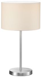 Trio HOTEL asztali lámpa, E27, 1x60W, 30x55 cm, matt nikkel-fehér 511100101
