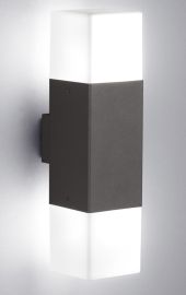 Trio HUDSON kültéri fali lámpa, LED, E14, 2x4W, 33 cm, antracit szürke 220060242