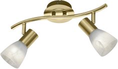 Trio LEVISTO spot lámpa, LED, E14, 2x6W, matt réz, alabástrom fehér üveg 871010208