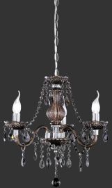 Trio LÜSTER csillár, E14, 3x40W, fekete, akril kristály R11073002
