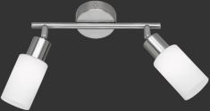 Trio MARS spot lámpa, E14, 25x21 cm, 2x40W, matt nikkel-fehér R80012007