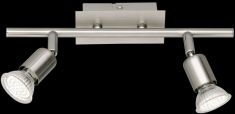 Trio NIMES spot lámpa, LED, 30.5x5.5 cm, GU10, 2x3W, matt nikkel R82942107